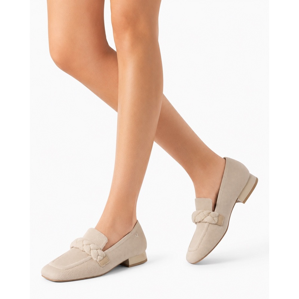 VIVAIA Beige Knit Penny Loafers - Size EU 41 / US 9.5 / NWT